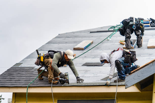 Professional Gutter Installation technician working in Wellston, OH